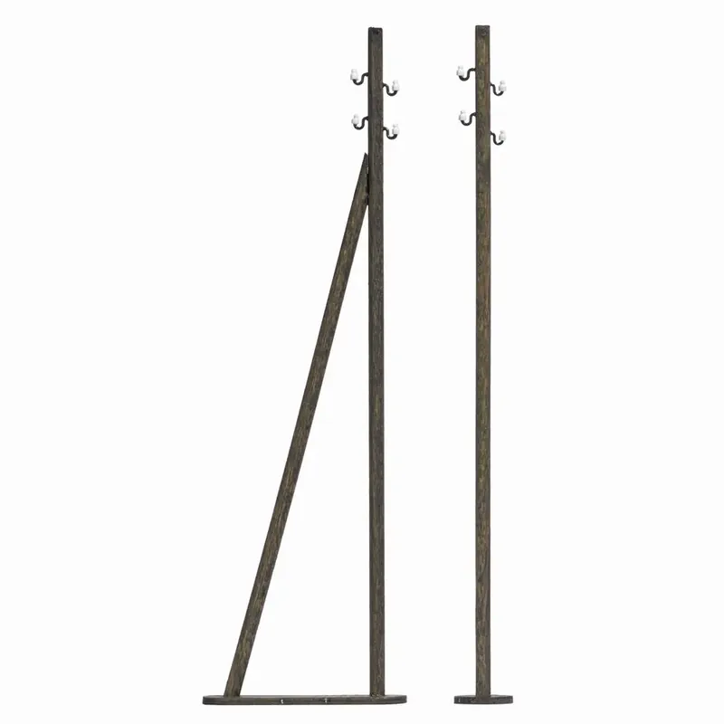 2 Mâts en bois pour lignes électriques - Busch 1753 - HO 1/87 Nouveauté